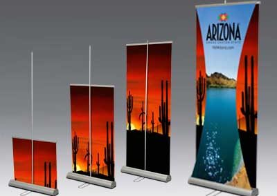 Dual-Layer Retractable Banner Stand